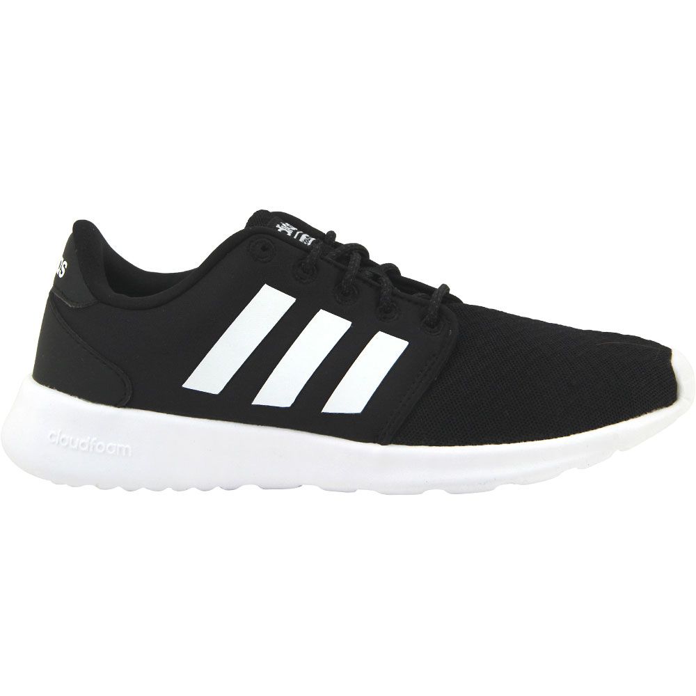 Adidas Cf Qt Racer Running Shoes - Womens Black White Carbon Side View