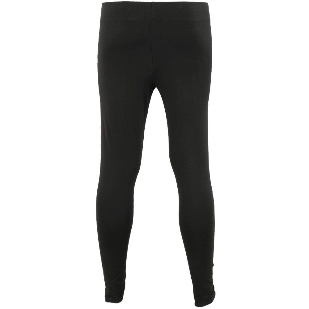 Adidas W E Linear Tight Pants - Womens Black White View 2