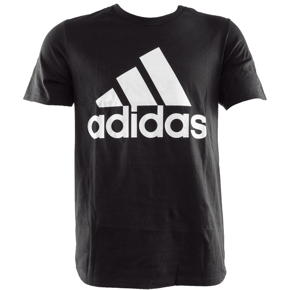 Adidas Basic Badge Of Sport T Shirts - Mens Black White