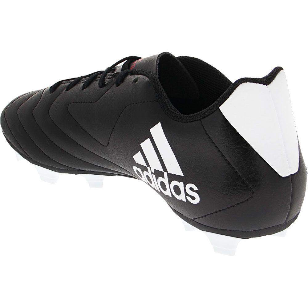 Adidas Goletto 7 FG Outdoor Soccer Cleats - Mens Black White Red Back View