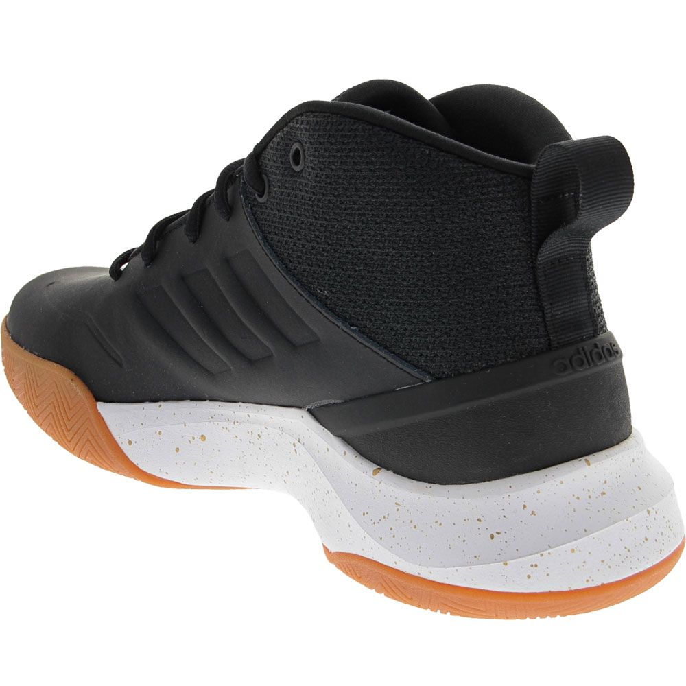 Adidas Run The Game BBall Shoes - Mens Black Gold Back View