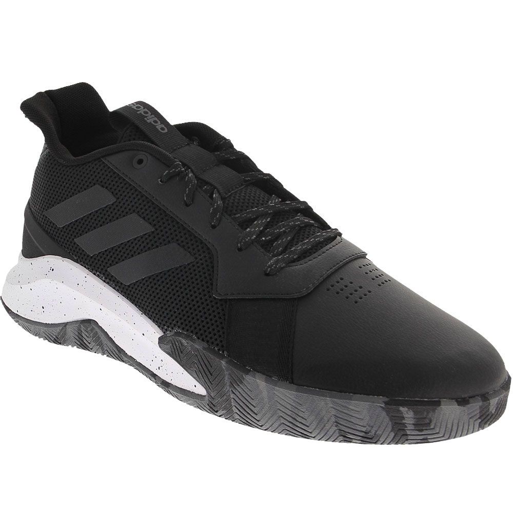 Adidas Run The Game Basketball Shoes - Mens Black White