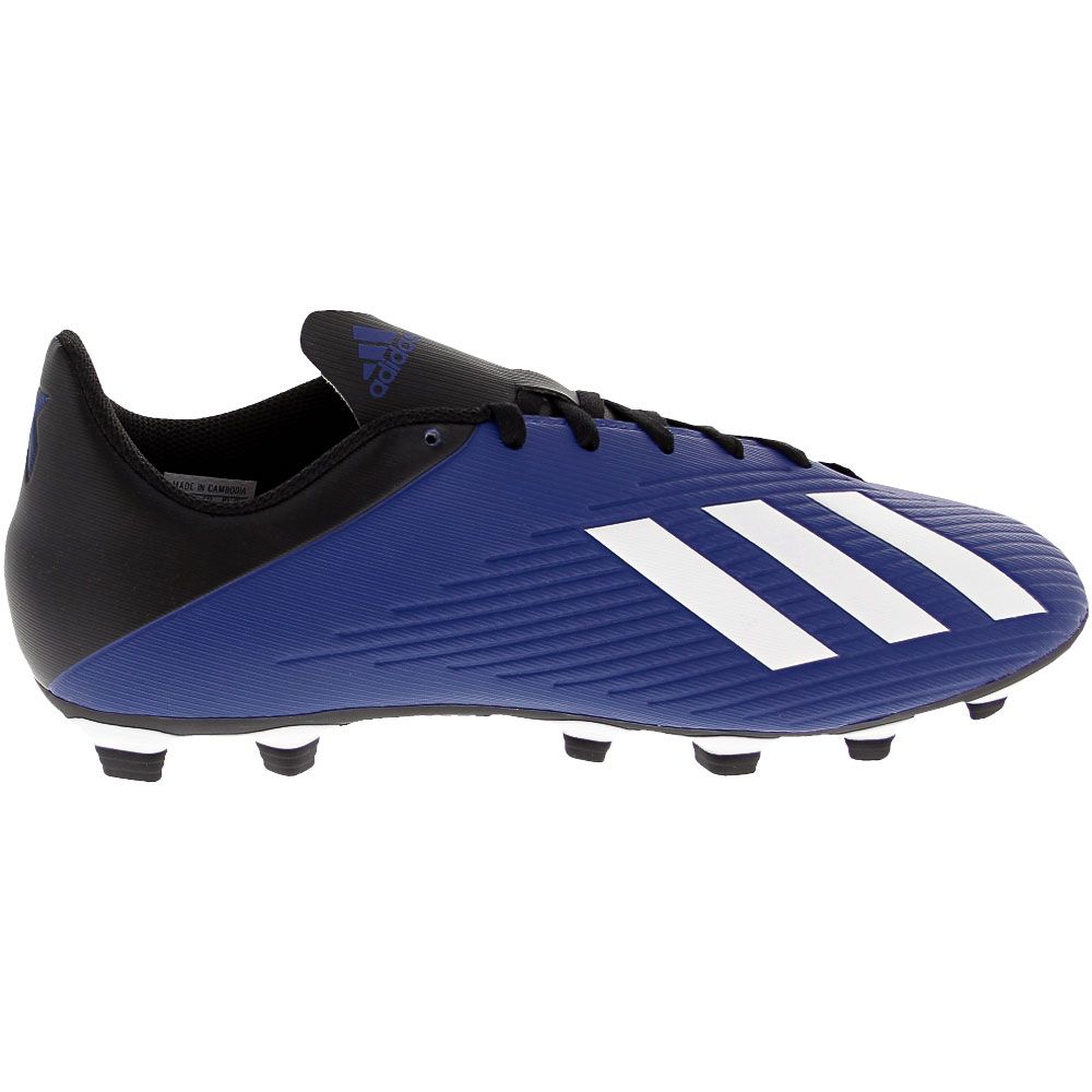 Adidas X 19 4 FG Outdoor Soccer Cleats - Mens Blue Side View