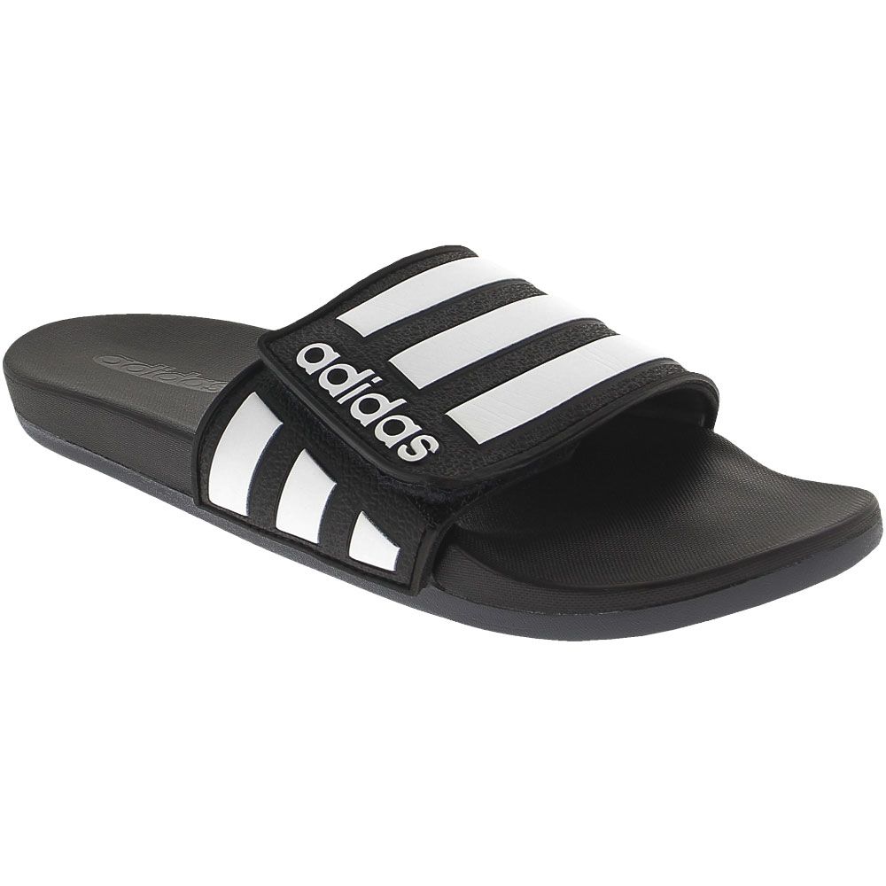 Adidas Adilette Comfort Adjustable Mens Slide Sandals Black White