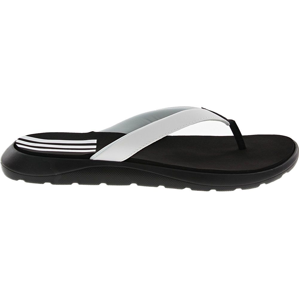 Adidas Comfort Flip Flop Slide Sandals - Womens Black White