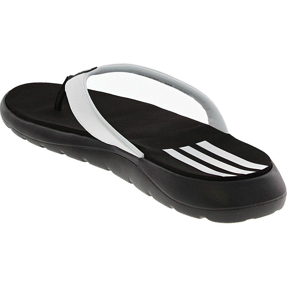 Adidas Comfort Flip Flop Flip Flops - Womens Black White Back View