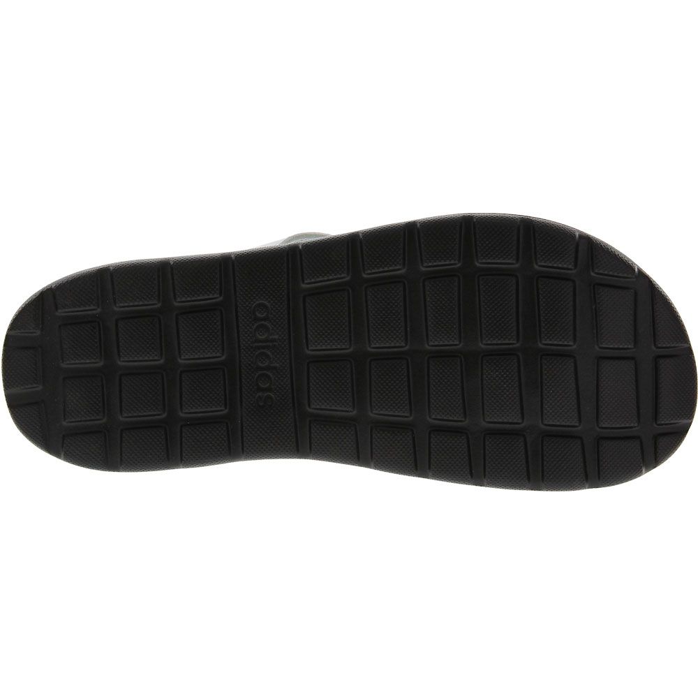 Adidas Comfort Flip Flop Flip Flops - Womens Black White Sole View