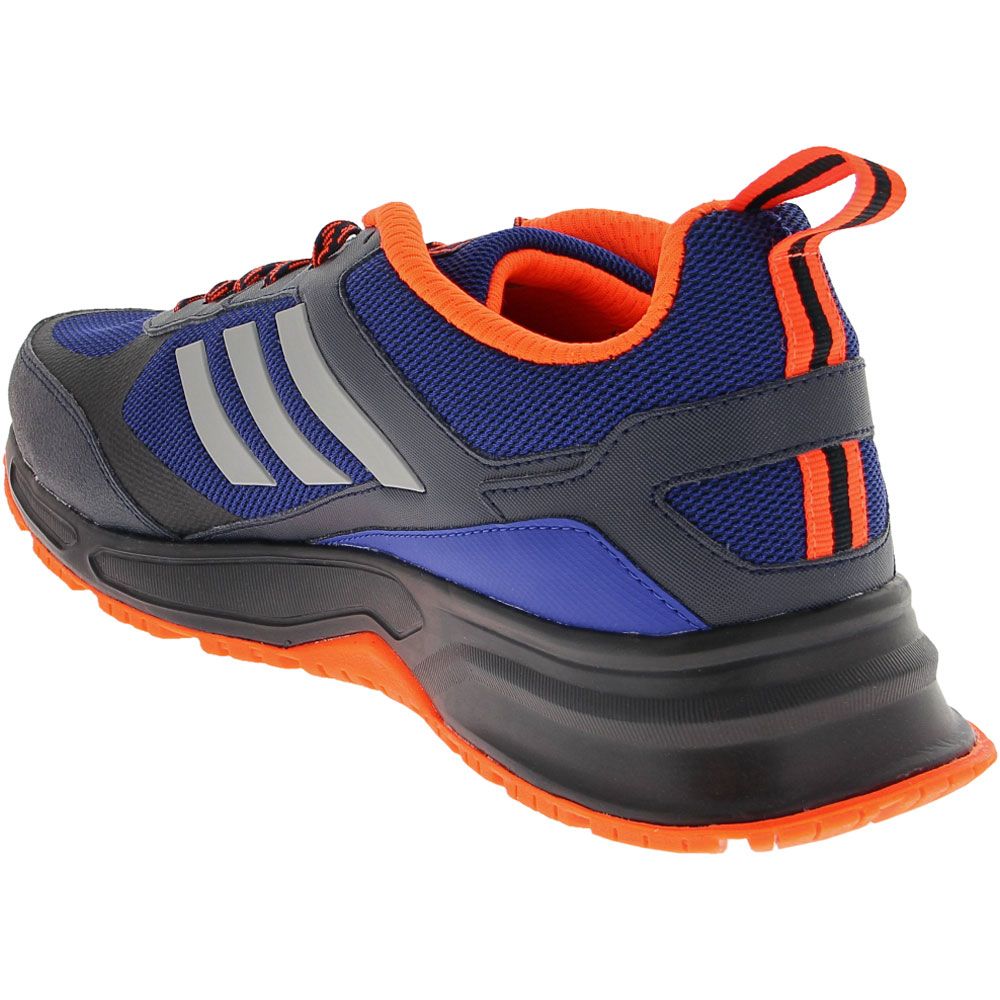 Adidas Rockadia 3 Trail Running Shoes - Mens Royal Blue Orange Grey Back View