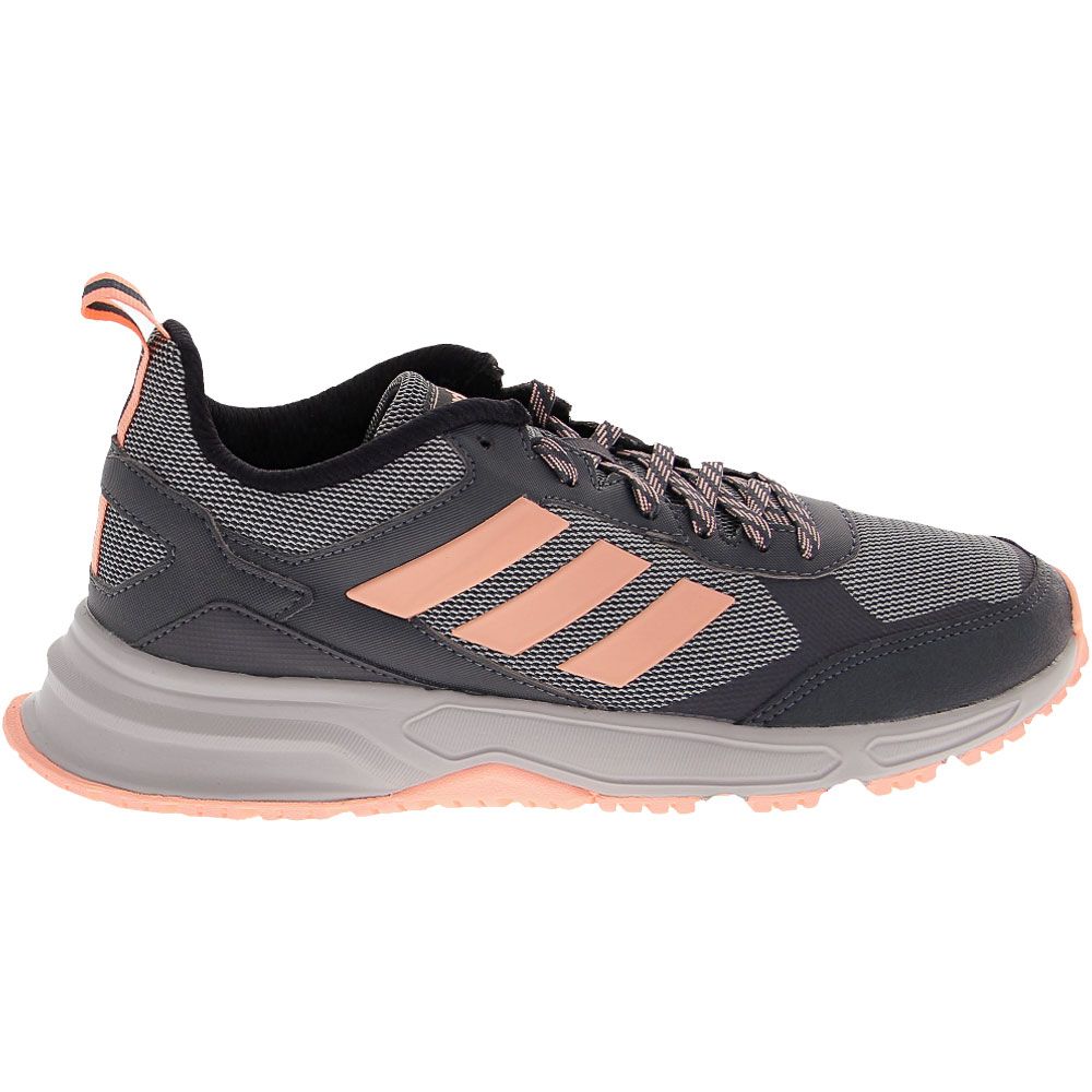 Adidas Rockadia Trail 3 Trail Running Shoes - Womens Grey Pink Side View