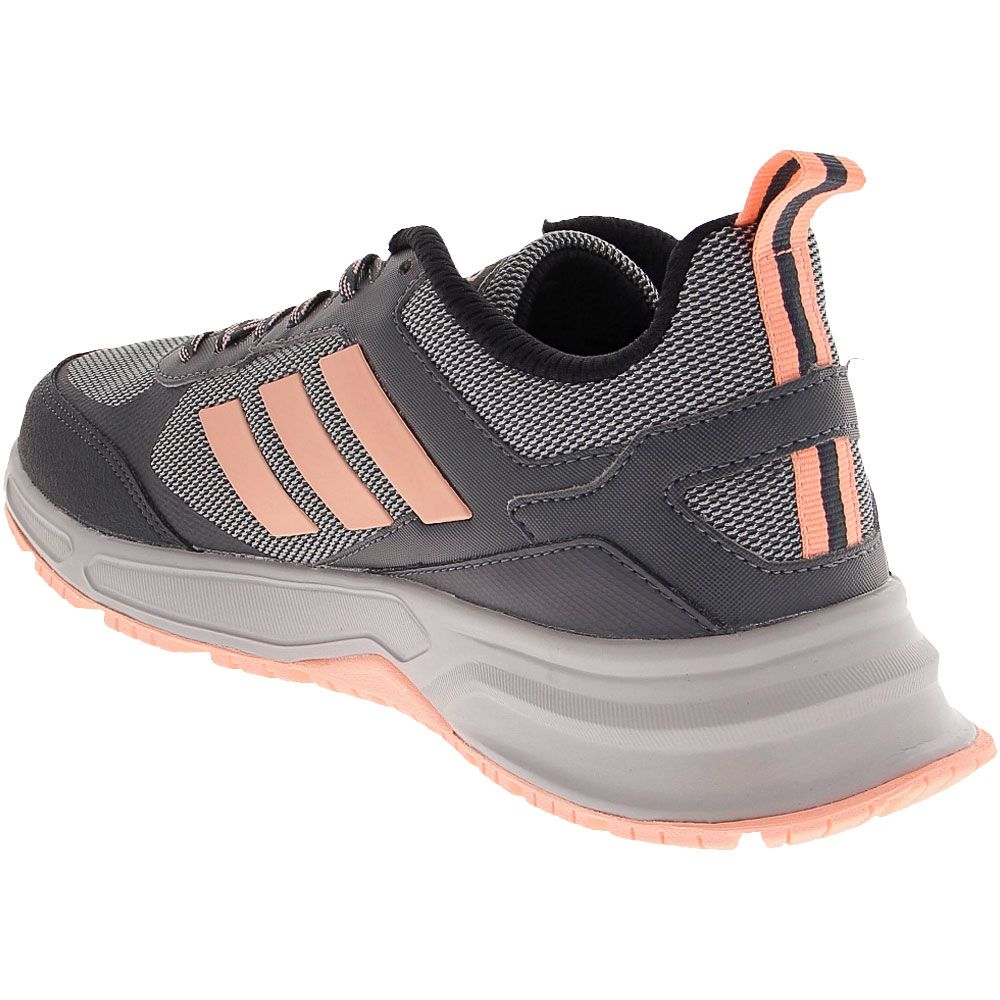 Adidas Rockadia Trail 3 Trail Running Shoes - Womens Grey Pink Back View