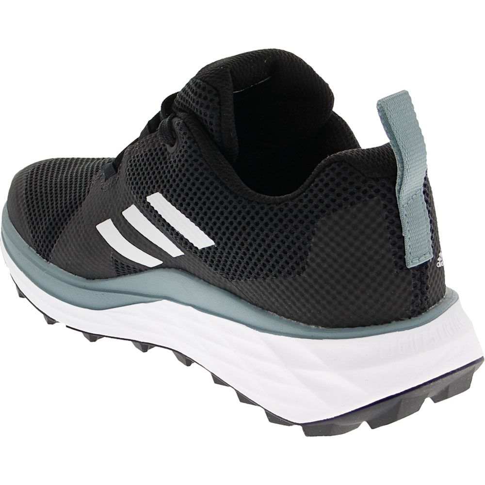 Adidas Terrex Two Trail Running Shoes - Womens Black White Back View