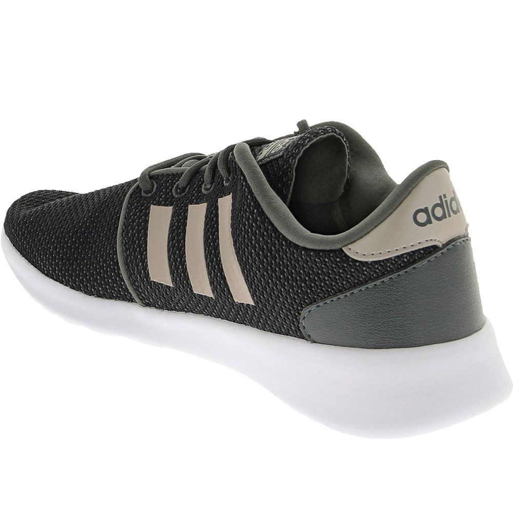 Adidas Qt Racer Knit Running Shoes - Womens Green Back View