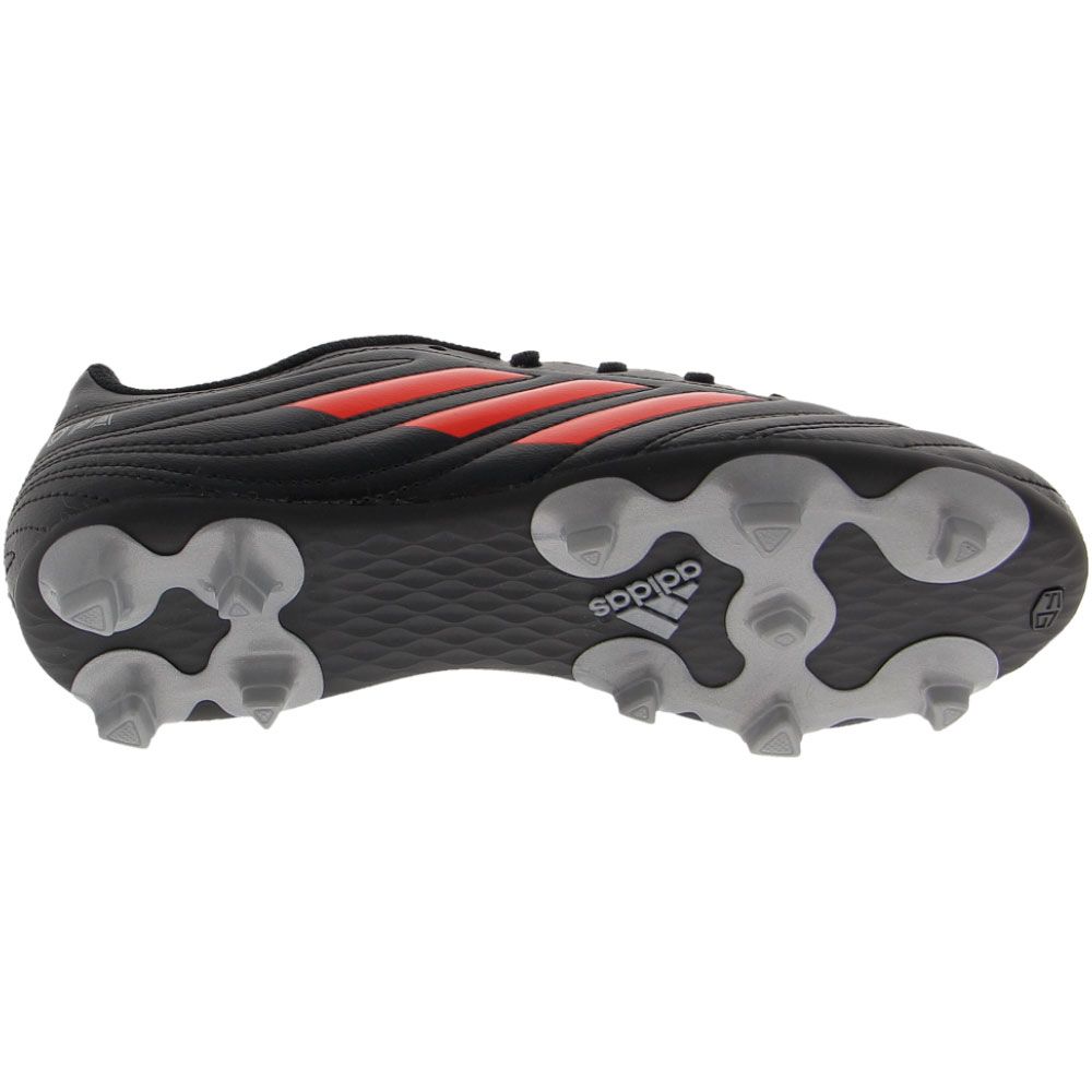 Adidas Copa 19 4 FG Jr Outdoor Soccer Cleats - Boys Black Red White Sole View