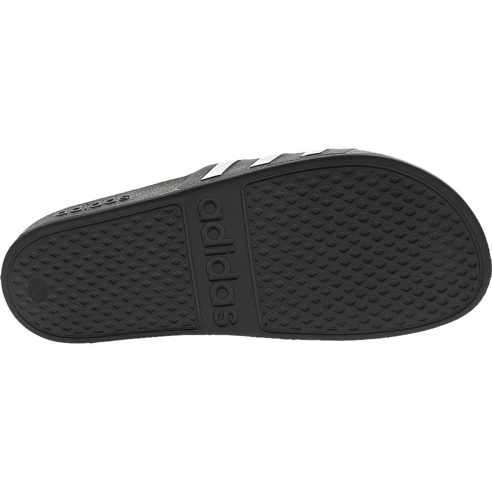 Adidas Adilette Aqua Slide Sandal - Mens Black White Sole View
