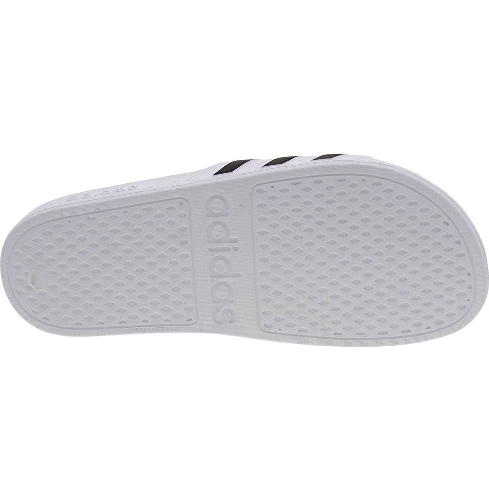 Adidas Adilette Aqua Slide Sandal - Mens White Black Sole View