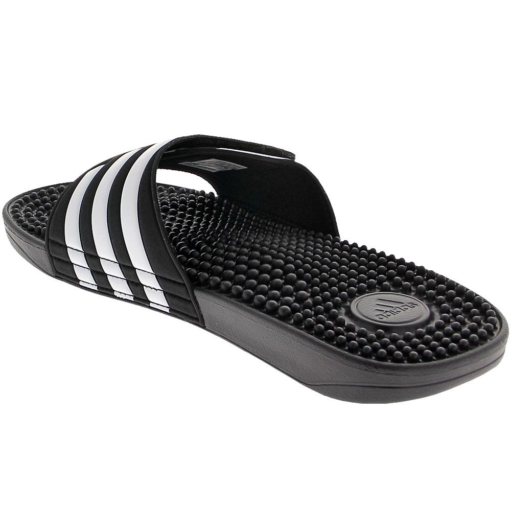 Adidas Adissage Slide Sandals - Mens Black White Back View