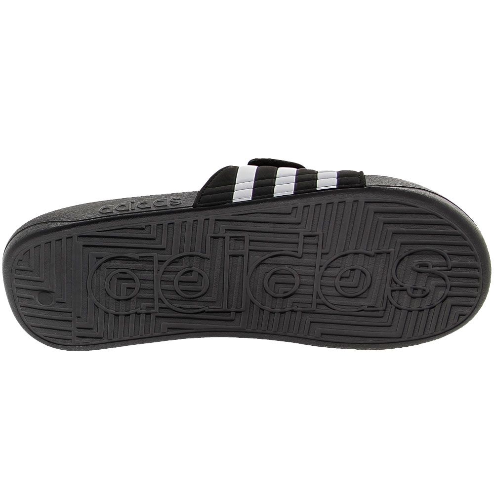 Adidas Adissage Slide Sandals - Mens Black White Sole View