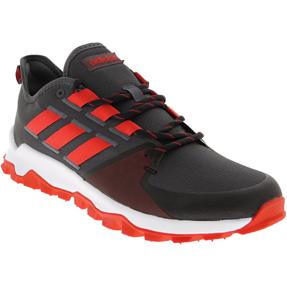 Adidas Kanadia Trail Running Shoes - Mens Grey Red