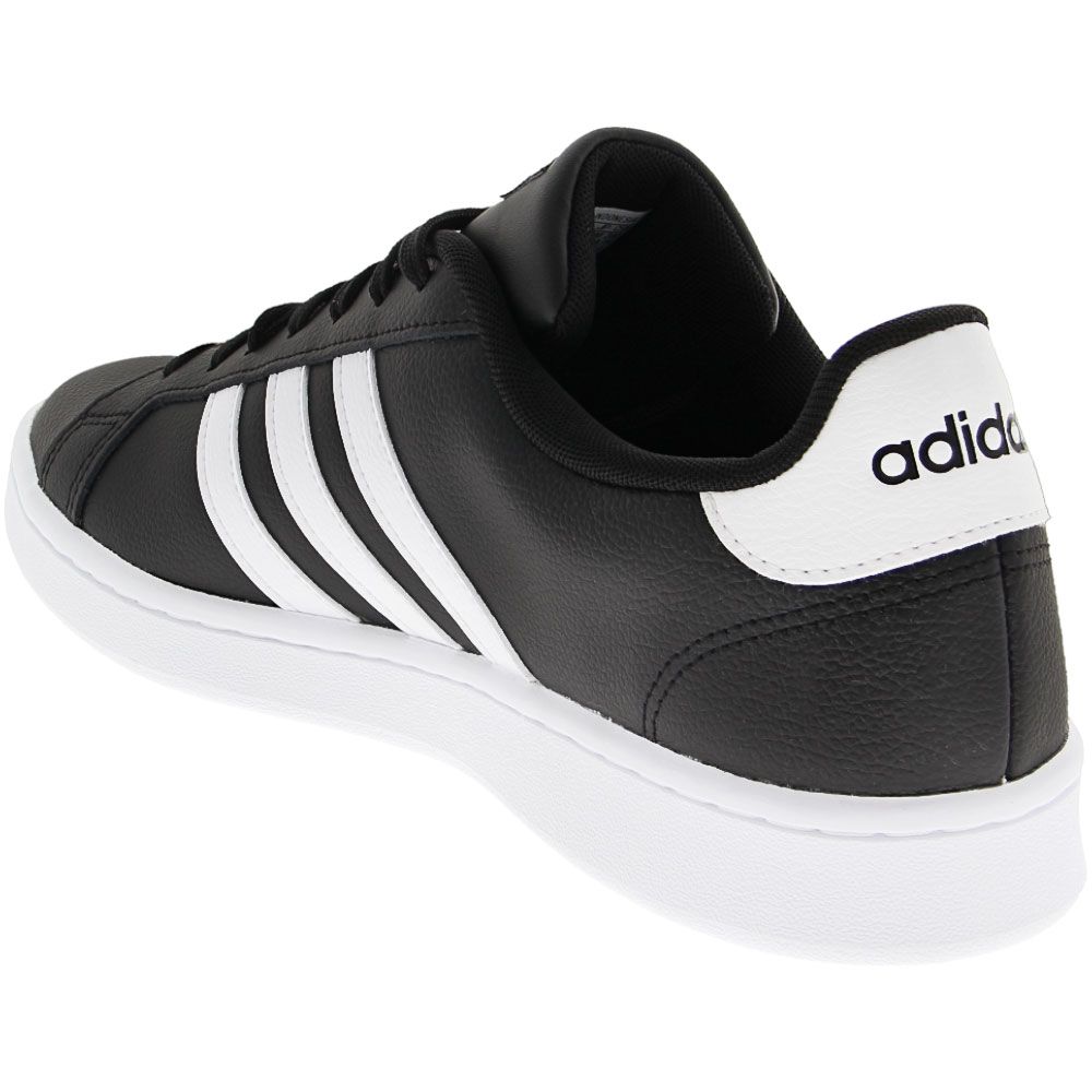 Adidas Grand Court Lifestyle Shoes - Mens Black White Back View