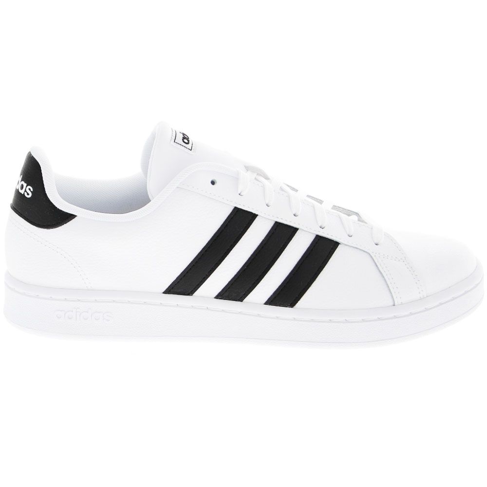 Adidas Grand Court Lifestyle Shoes - Mens White Black Side View