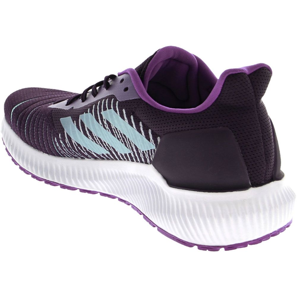 Adidas Solar Ride Running Shoes - Womens Purple Teal Back View