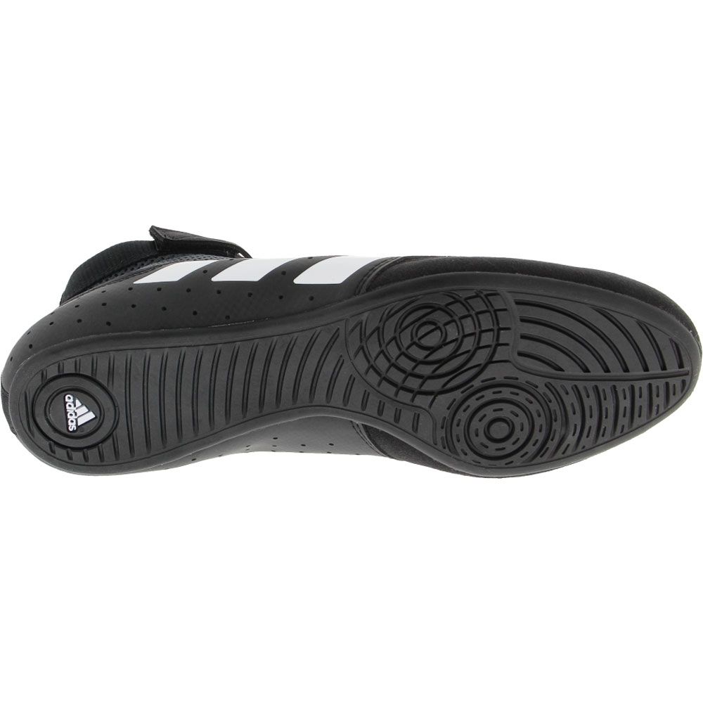 Adidas Mat Hog 2 Wrestling Shoes - Mens Black White Sole View