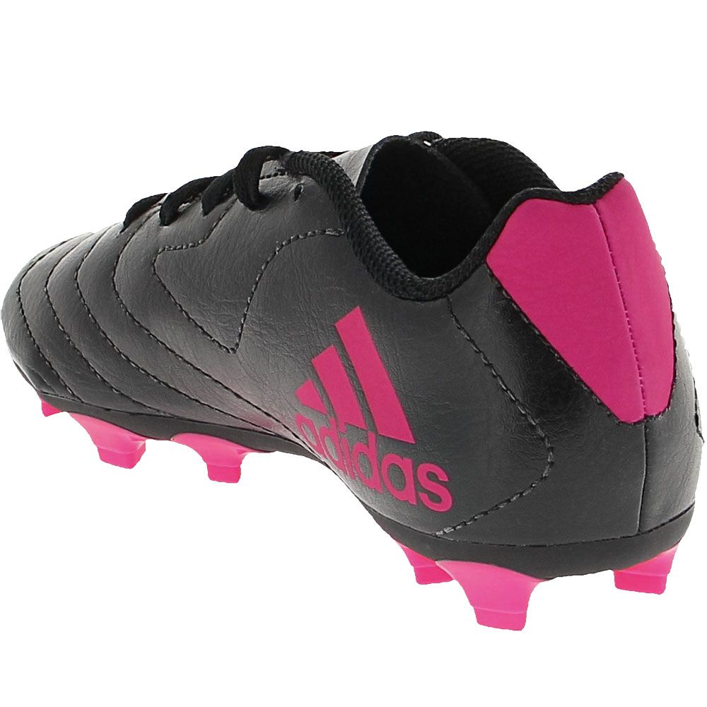Adidas Goletto 7 FG J Outdoor Soccer Cleats - Boys Black Pink Back View
