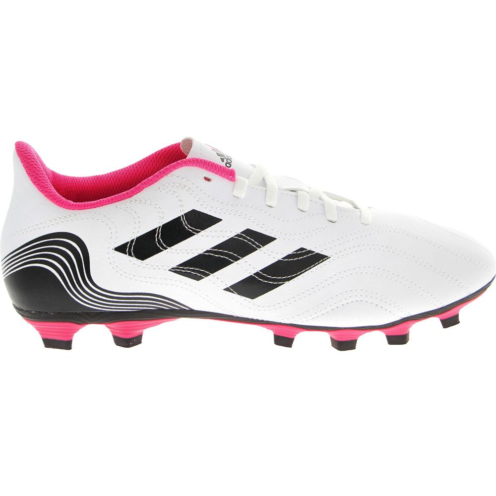 Adidas Copa Sense 4 FG Outdoor Soccer Cleats - Mens White Black Side View