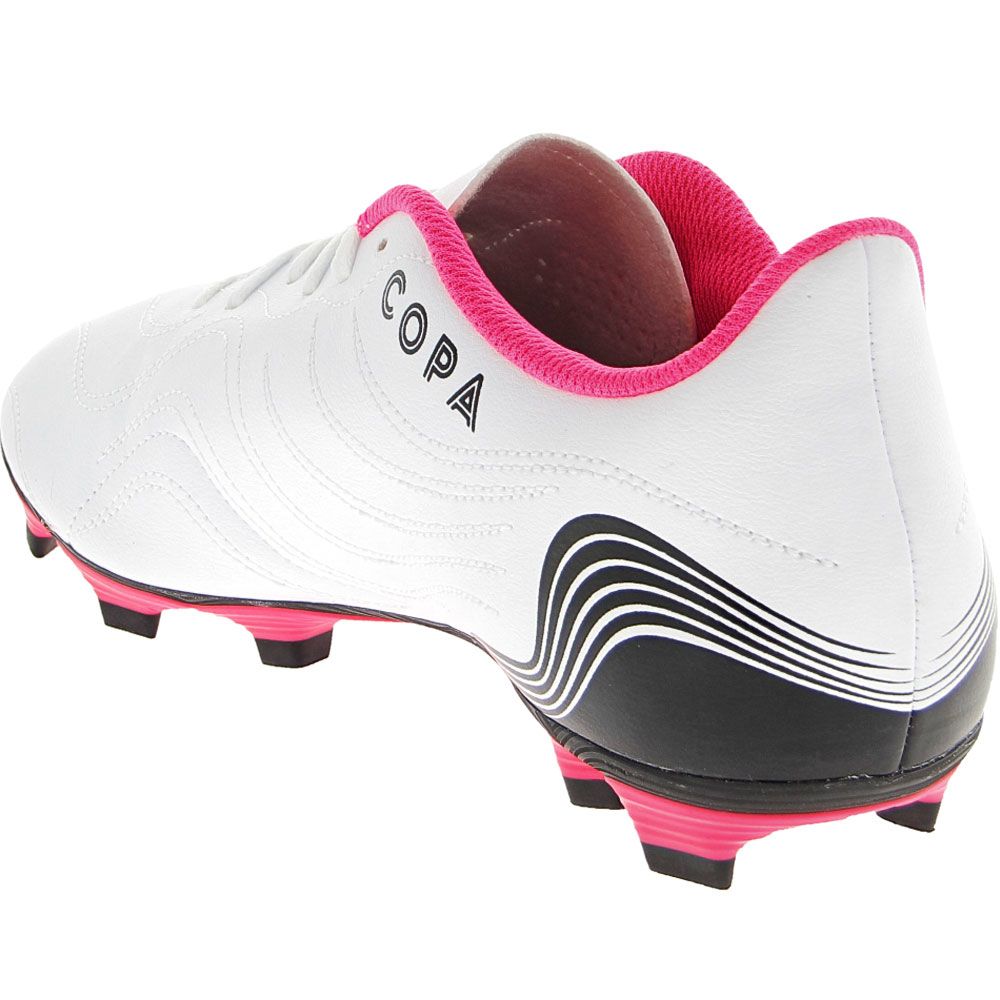 Adidas Copa Sense 4 FG Outdoor Soccer Cleats - Mens White Black Pink Back View