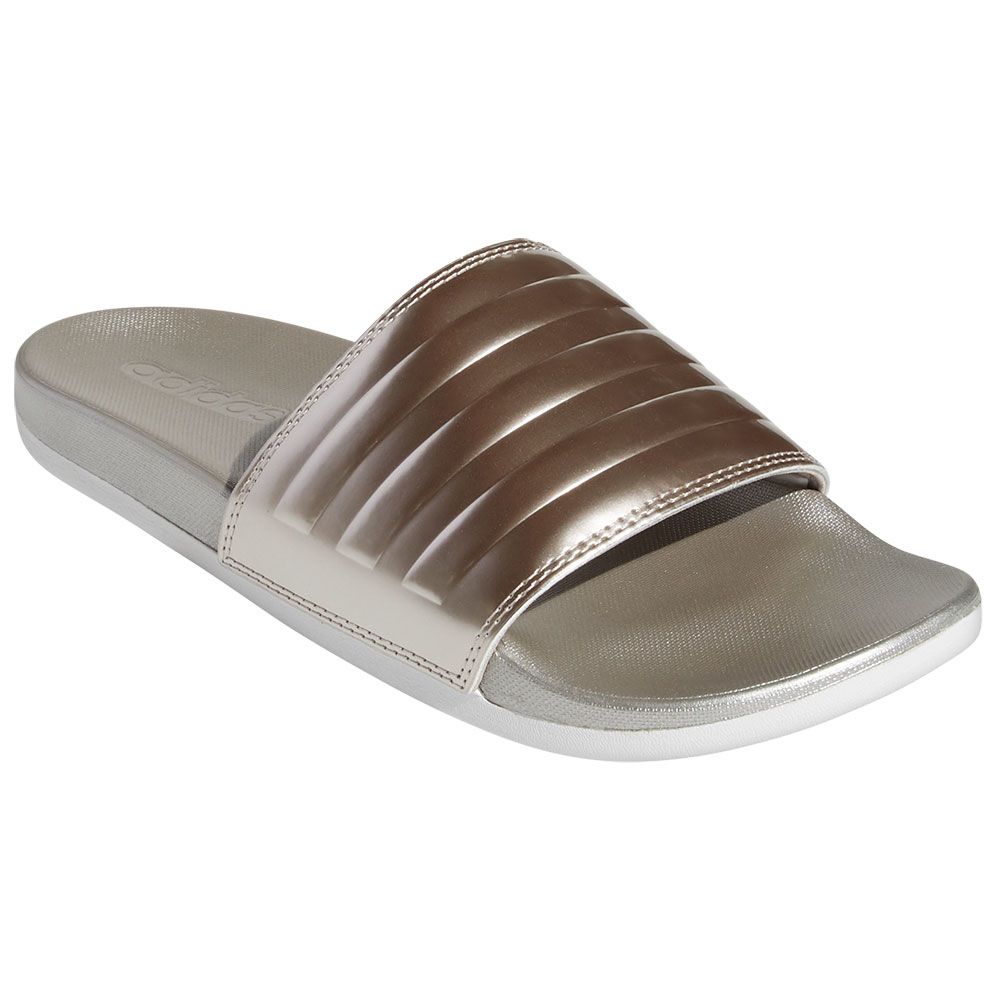 Adidas Adilette Comf Slide Sandals - Womens Champagne Metallic