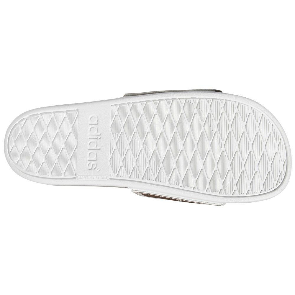 Adidas Adilette Comf Slide Sandals - Womens Champagne Metallic Sole View