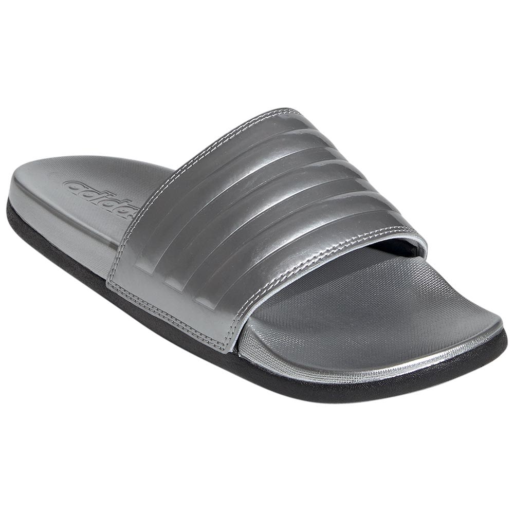 Adidas Adilette Comf Slide Sandals - Womens Silver Metallic