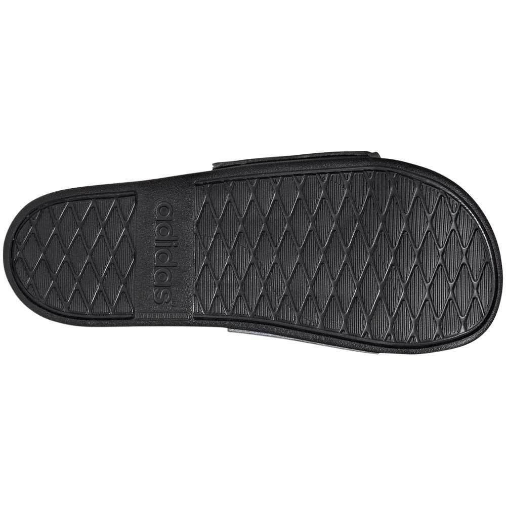 Adidas Adilette Comf Slide Sandals - Womens Silver Metallic Sole View