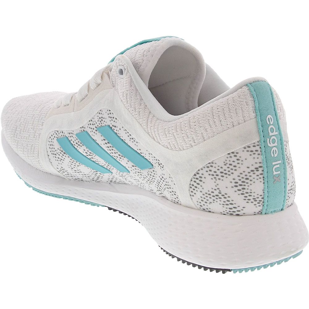 Adidas Edgelux Running Shoes - Womens White Blue Back View