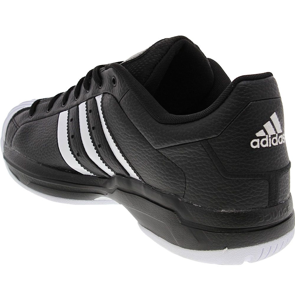 Adidas Pro Model 2g Low Basketball Shoes - Mens Black White Back View
