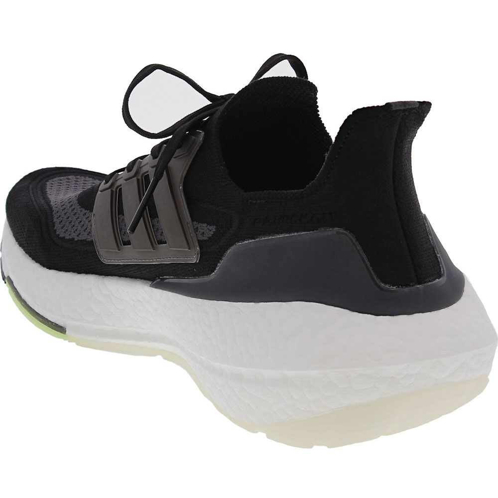 Adidas Ultraboost 21 Running Shoes - Mens Black Grey Back View