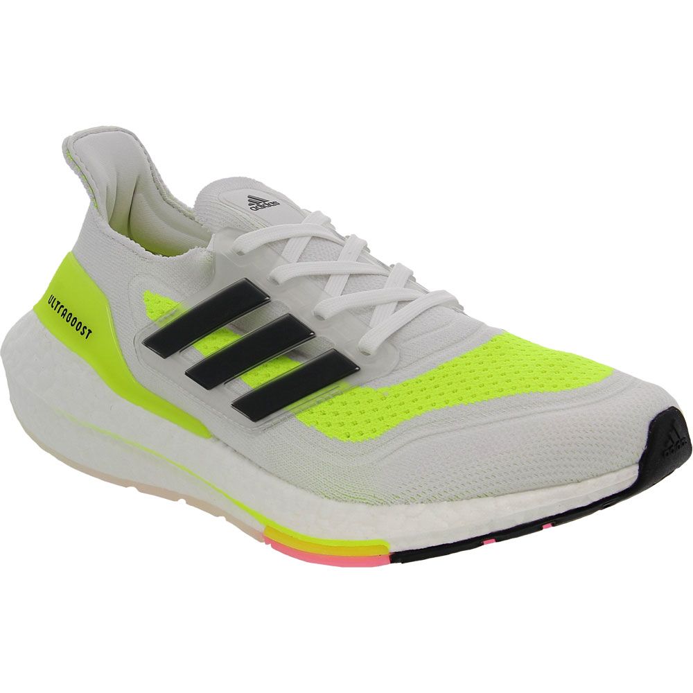 Adidas Ultraboost 21 Running Shoes - Womens White Black Yellow