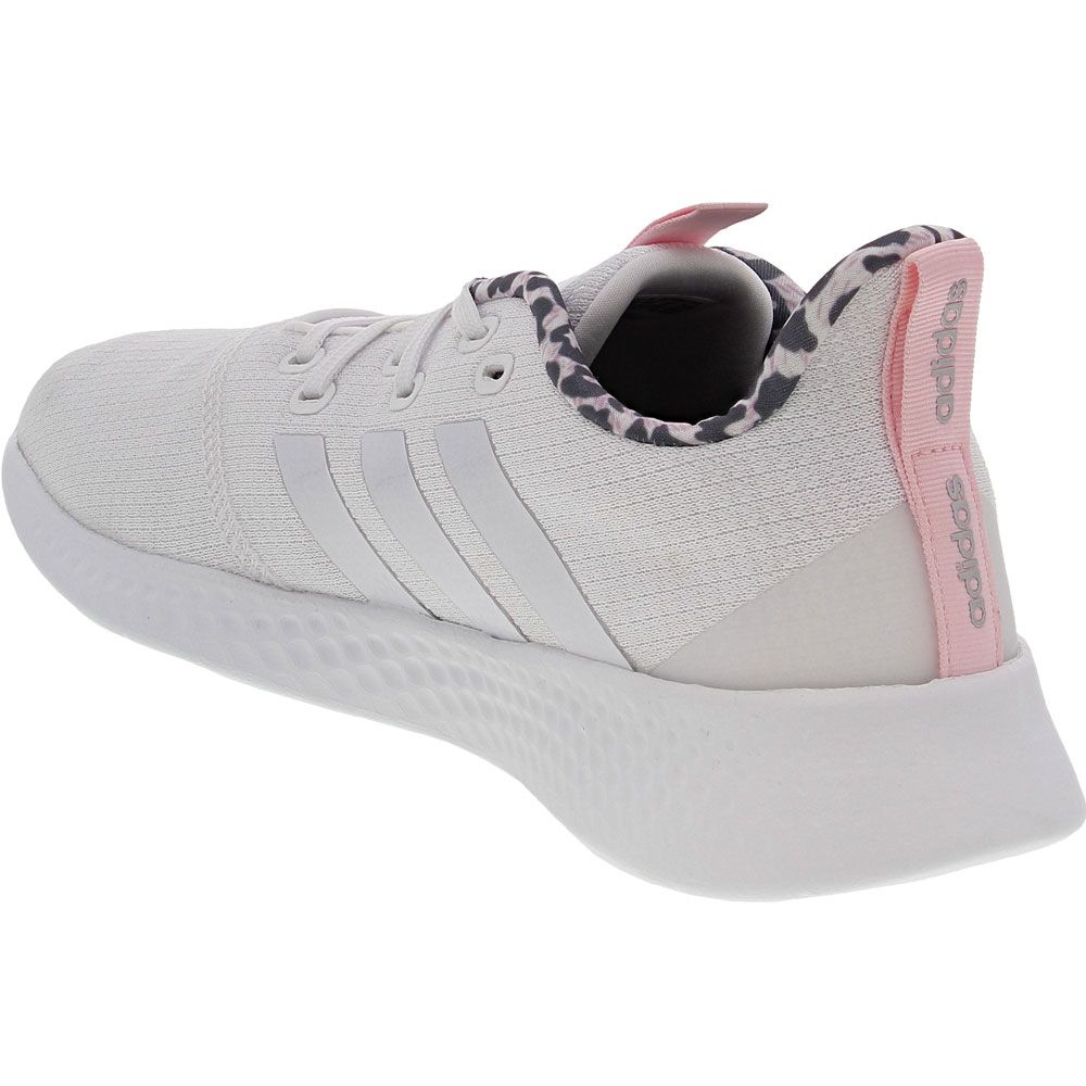Adidas Pure Motion Running Shoes - Womens White Pink Leopard Back View