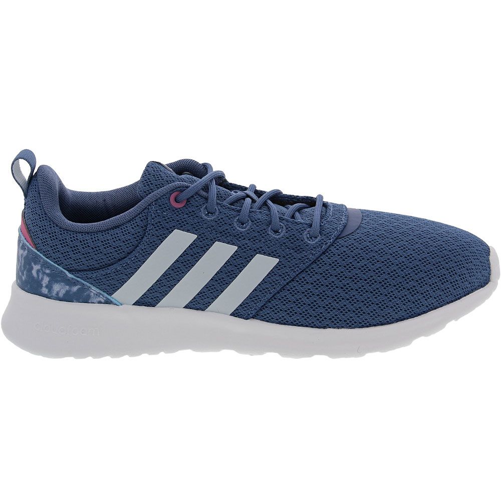 'Adidas Qt Racer Running Shoes - Womens Crew Blue White