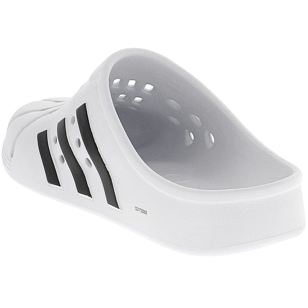 Adidas Adilette Clog Unisex Water Sandals White Black Back View