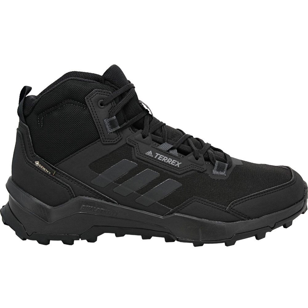 Adidas Terrex Ax4 Mid Gtx Hiking Boots - Mens Core Black Carbon Grey Four Side View