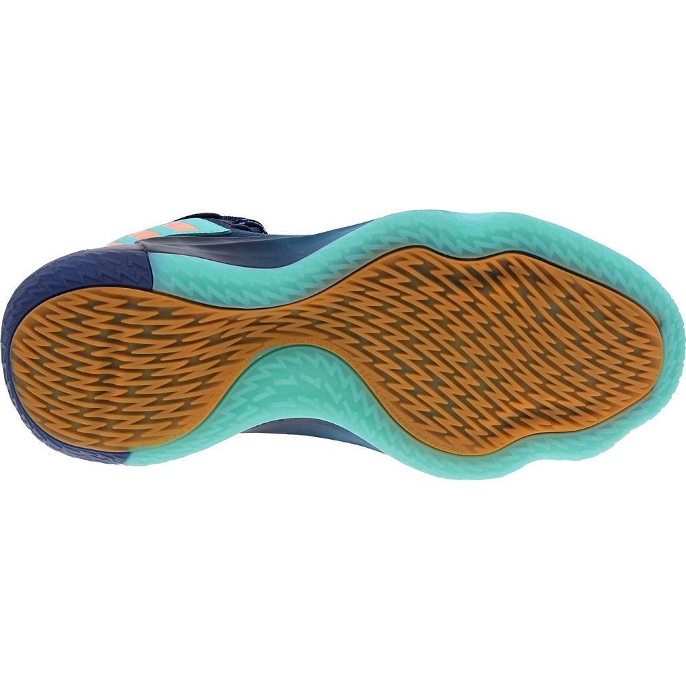 Adidas Dame Ext Play Basketball Shoes - Mens Blue Sole View