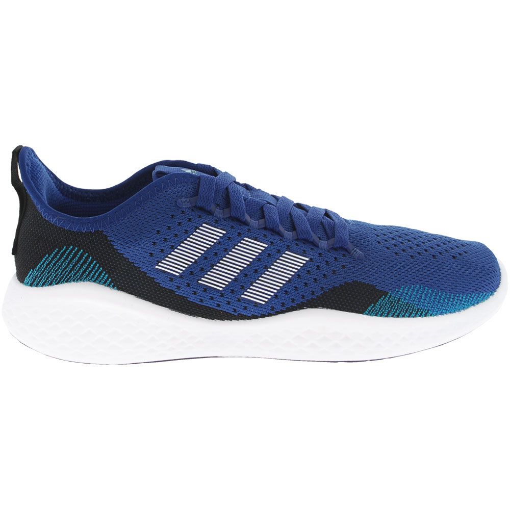 Adidas Fluid Flow Running Shoes - Mens Blue Side View