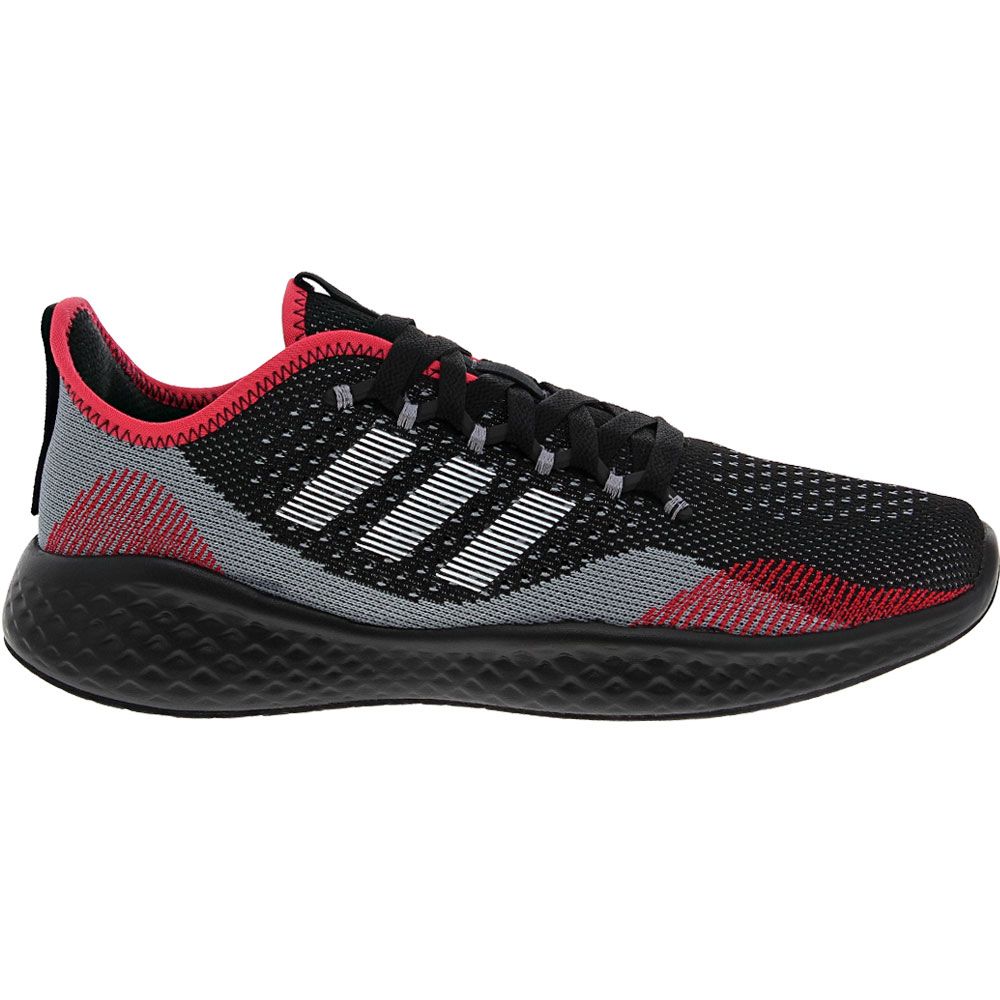 Adidas Fluid Flow Running Shoes - Mens Grey Side View
