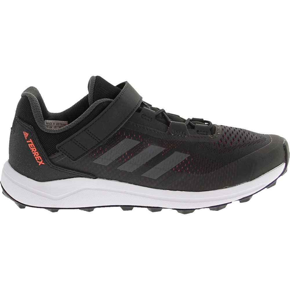 Adidas Terrex Agravic Flow Boys Trail Running Shoes Black White Red Side View