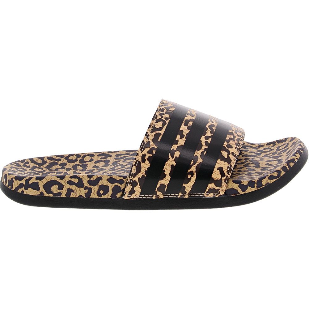 Adidas Adilette Comfort Leo Slide Sandals - Womens Leopard Side View