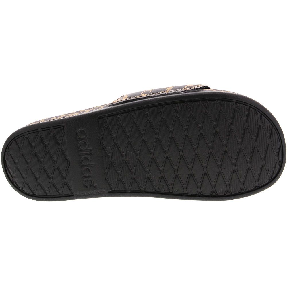 Adidas Adilette Comfort Leo Slide Sandals - Womens Leopard Sole View