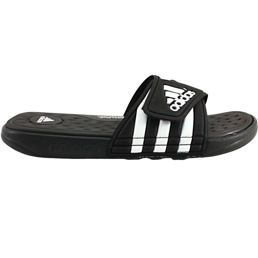 Adidas Adissage Cf Slide Sandals - Mens Black White Side View
