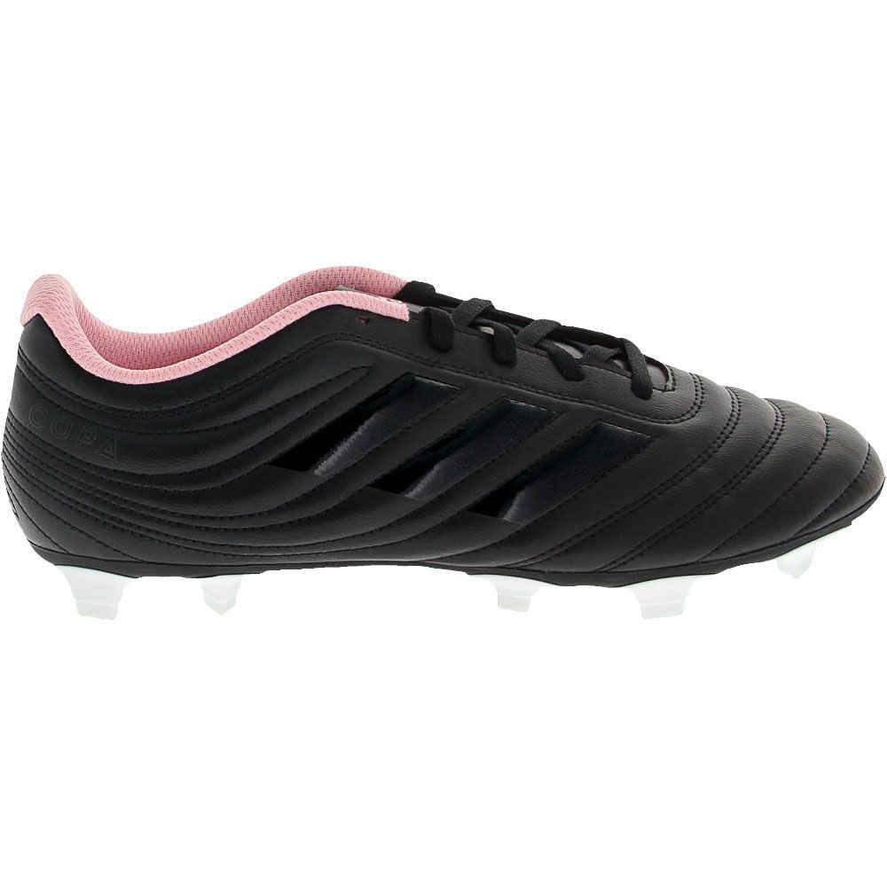 Adidas Copa 19.4 FG Soccer Cleats - Womens Black Pink Side View