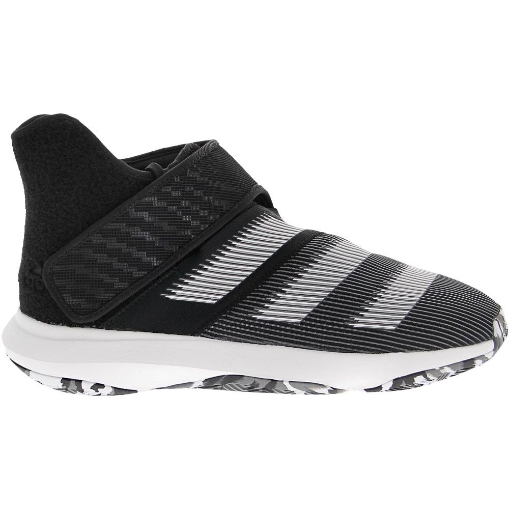 Adidas Harden Be 3 Basketball Shoes - Mens Black White Side View